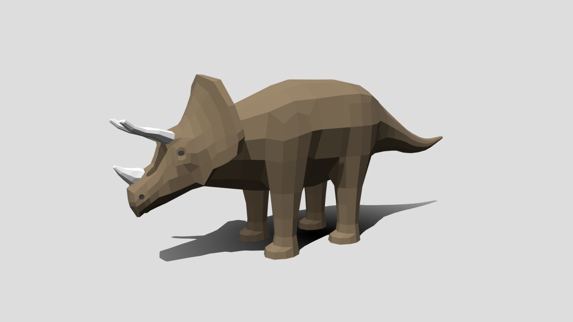 Low Poly Cartoon Triceratops Dinosaur - Buy Royalty Free 3D Model By ...