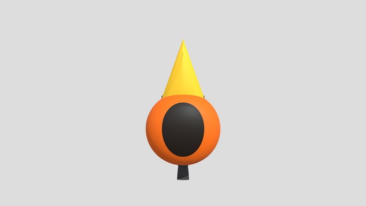 Orange Bird 3D Model