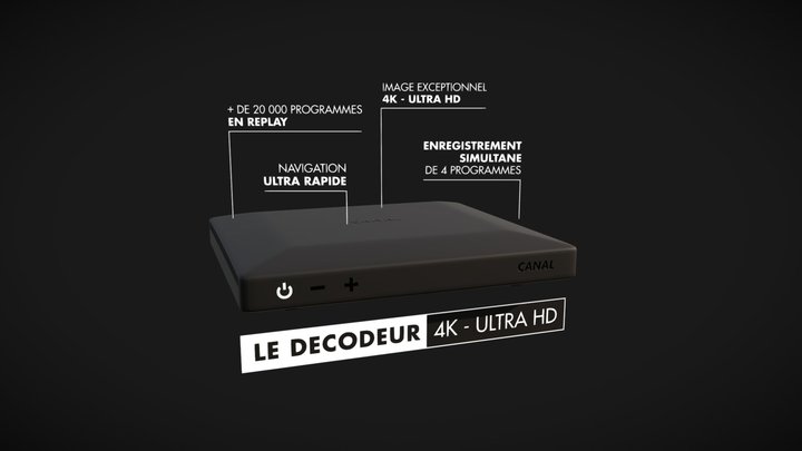 Décodeur Ultra HD - 4K | Canal+ 3D Model