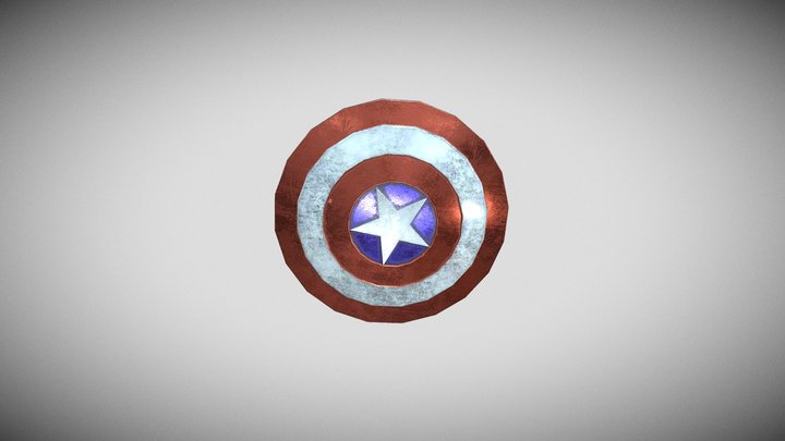 Captain America Shield 3D Model