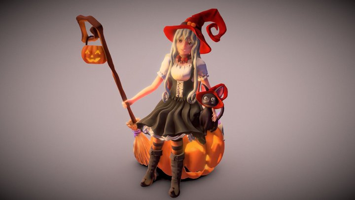 Halloween Witch 3D Model