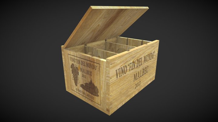 Modern Wine Crate 3D Model
