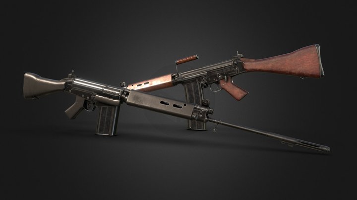 [FREE - Modular] L1A1 SLR 3D Model