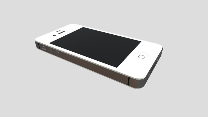iphone 4s White color 3D Model