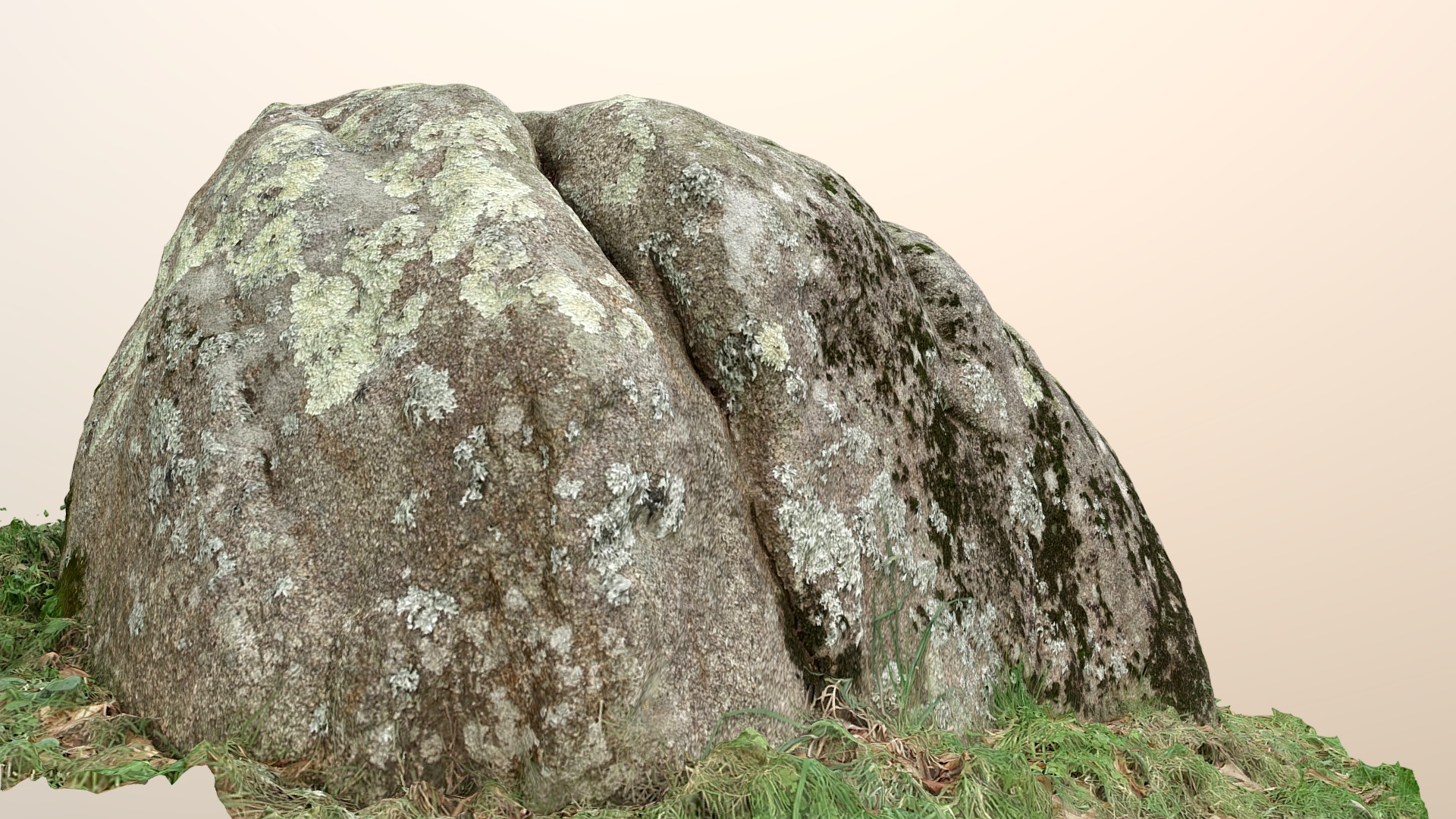 3D model Granite boulder - This is a 3D model of the Granite boulder. The 3D model is about a large rock with a face carved into it.