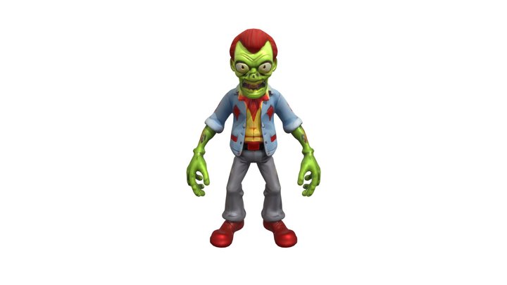 Zombie wearing casual clothes 3D Model