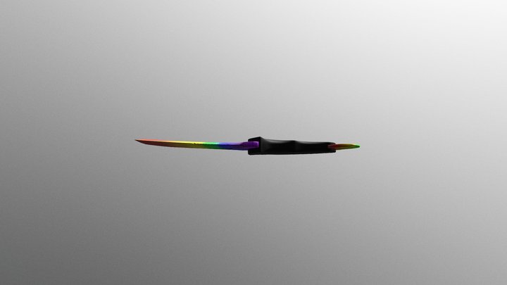 Reaper Knife Rainbow 3D Model