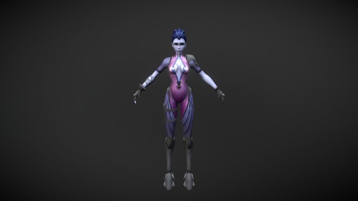 Widowmaker Fanart 3D Model