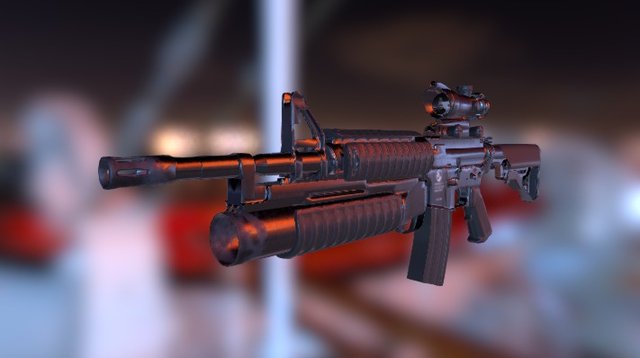 Colt_M4A1_With_M023_W.I.P 3D Model