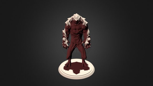 Merged Lace Daemon Standing 3D Model