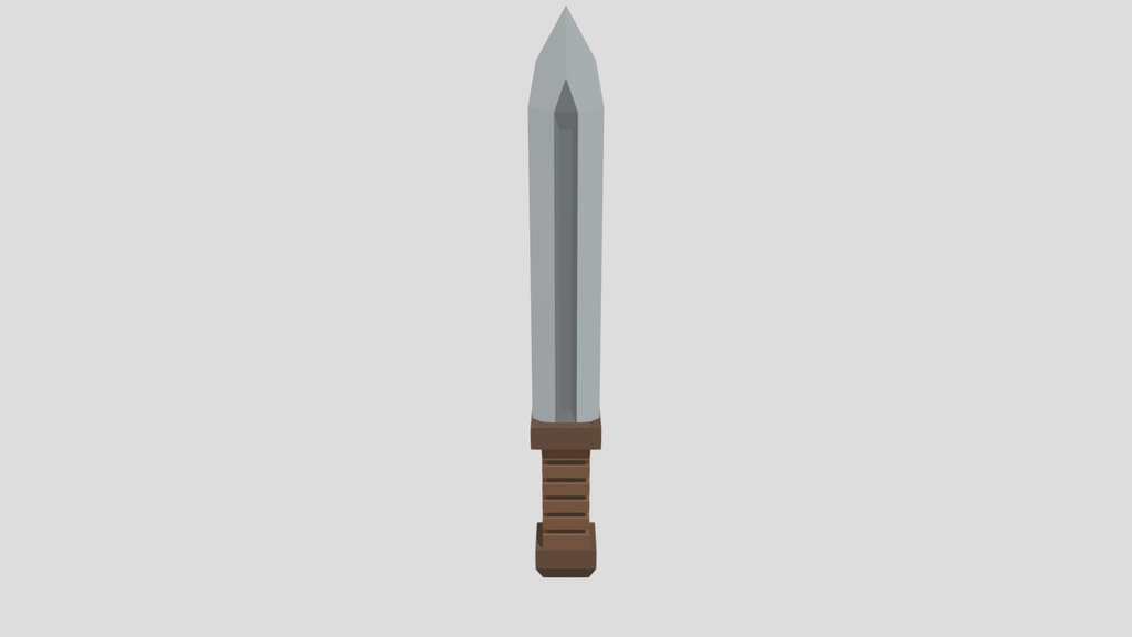 Low poly Stylized Roman Gladius Sword