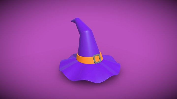 Witch Hat low poly 3D Model