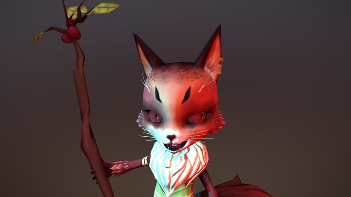 Fox Druid 3D Model