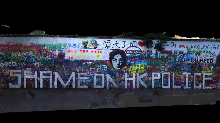 Lennon Wall, Prague 3D Model