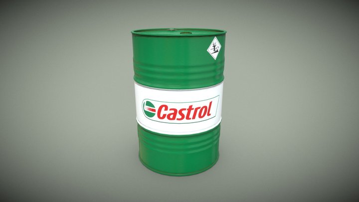 Barrel Castrol 3D Model
