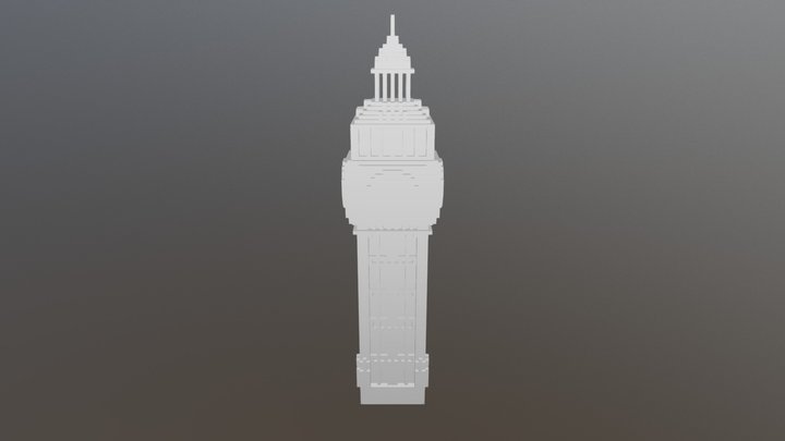 Big Ben in Magica Voxel 3D Model