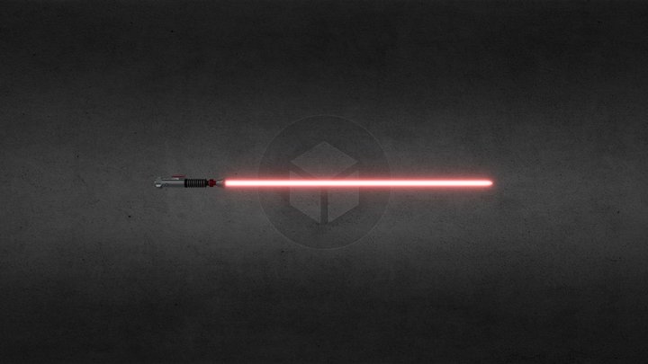Custom thin-neck red lightsaber