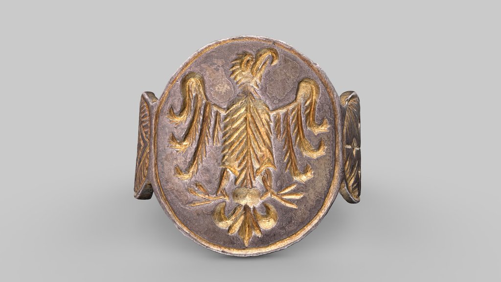 A gold-plated silver ring