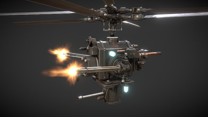 Hover-Guard Auto Turret 3D Model