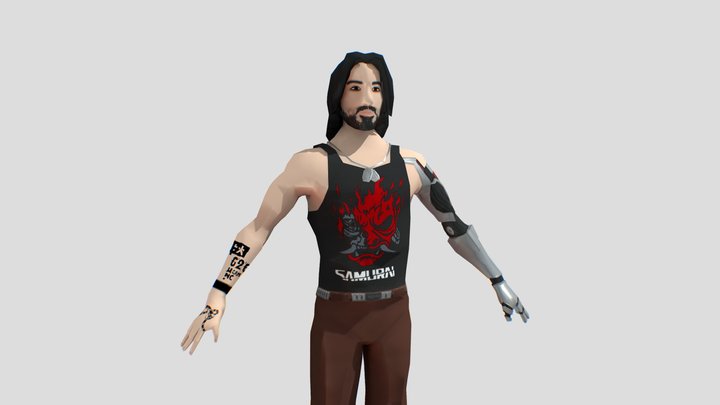 Johnny Silverhand PS2 3D Model