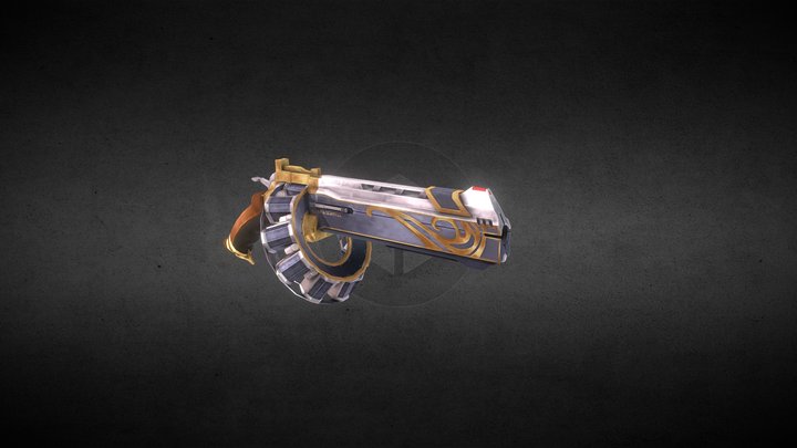 Handpaint Revolver 3D Model