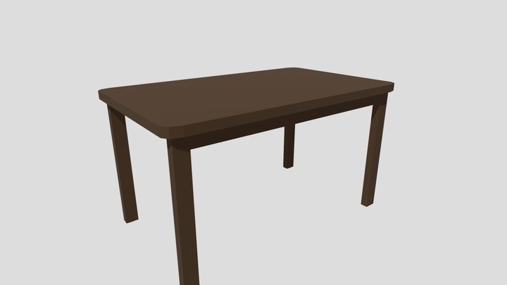 Simple Desk 3D Model