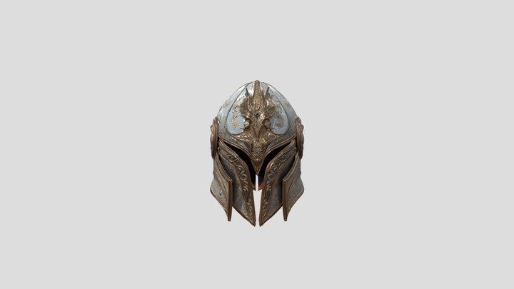 A knight helmet 3D Model