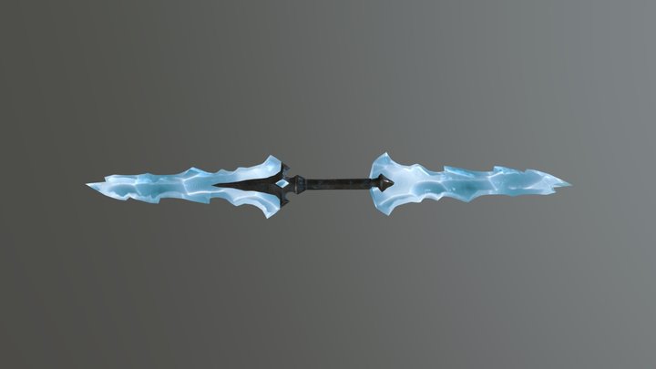 Ice Hearted two-hand Sword - evolution stage 3 3D Model