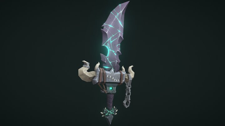 Demonic Spiky Sword 3D Model