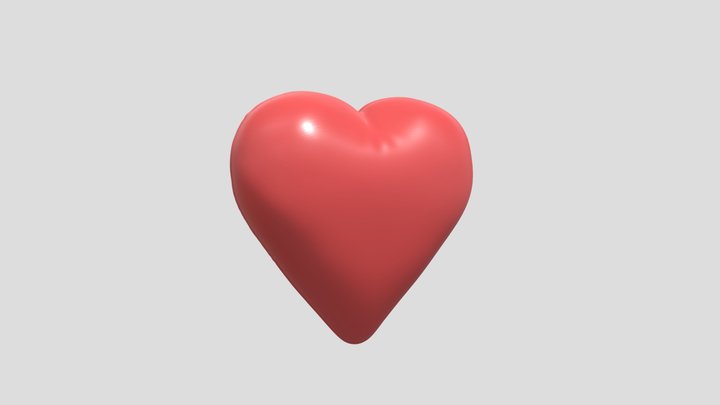 Balloon Heart highpoly for valentine day. 3D Model