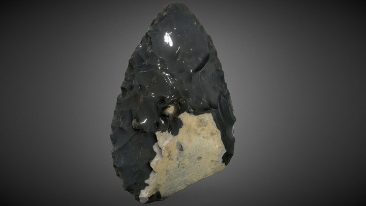 Palaeolithic Flint hand axe (nr.4) 3D Model