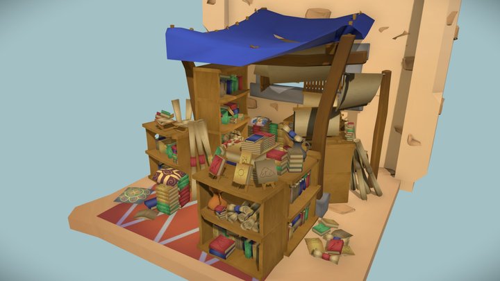 DAE Bazaar - Middle Eastern Bookshop 3D Model
