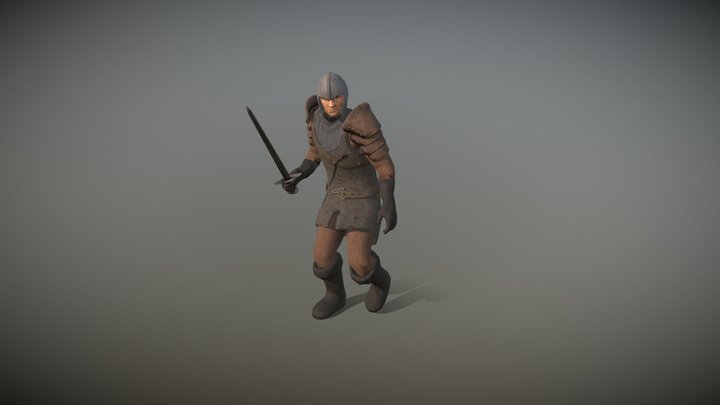 Knight in the Chainmail 3D Model