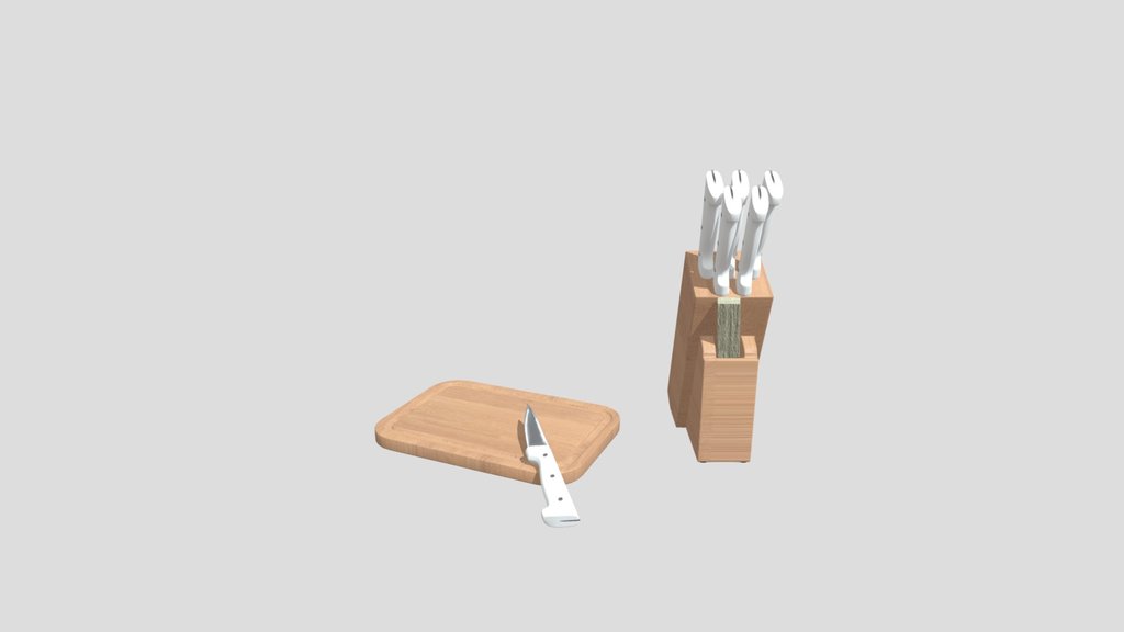 Knife Holder With A Cutting Board