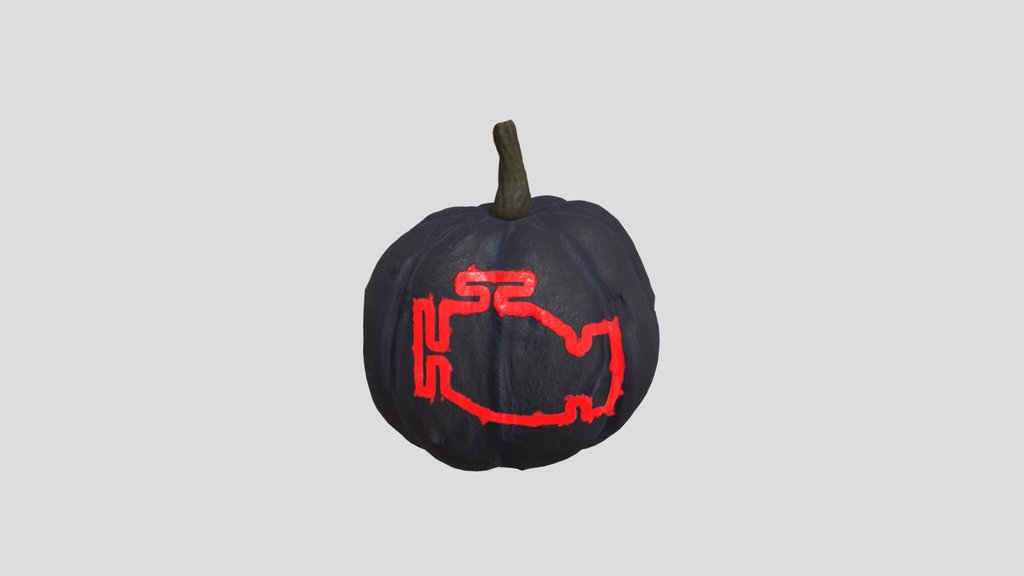 Halloween Pumpkin Car Engine Sign