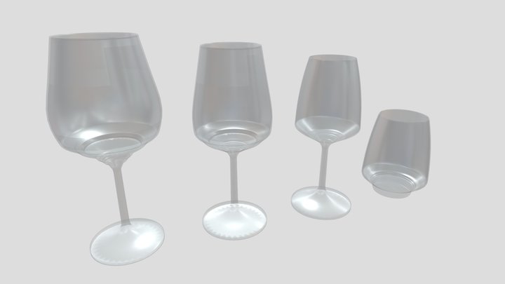 Wine Glasses 3D Model