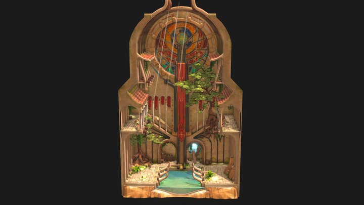 Hidden Temple 3D Model