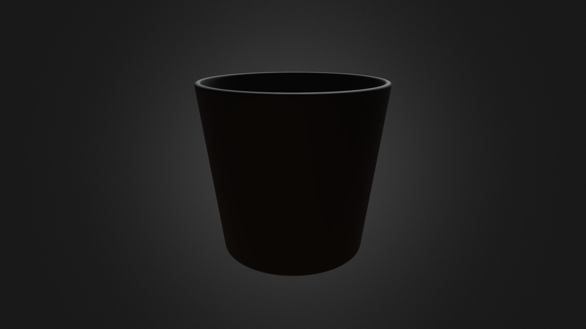 3D model Blue Candle in Glass - This is a 3D model of the Blue Candle in Glass. The 3D model is about a black bowl with a dark background.