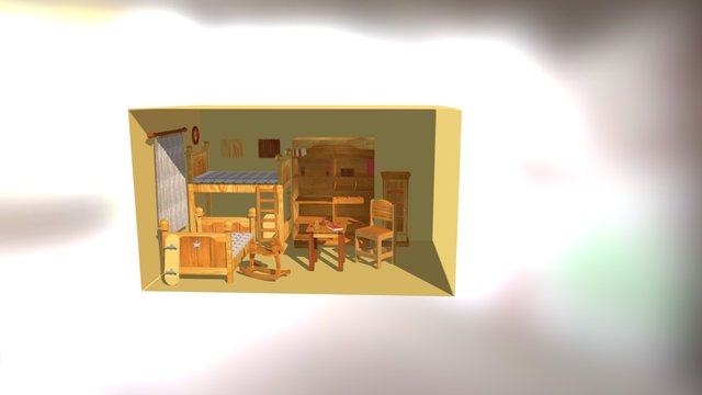 Children Room Interior 3D Model