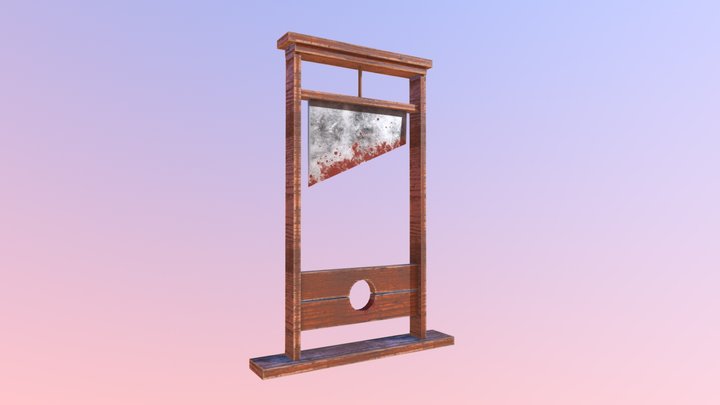 guillotine animation 3D Model