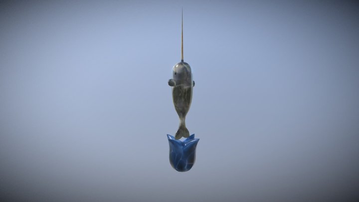 Narwhal Statue 3D Model
