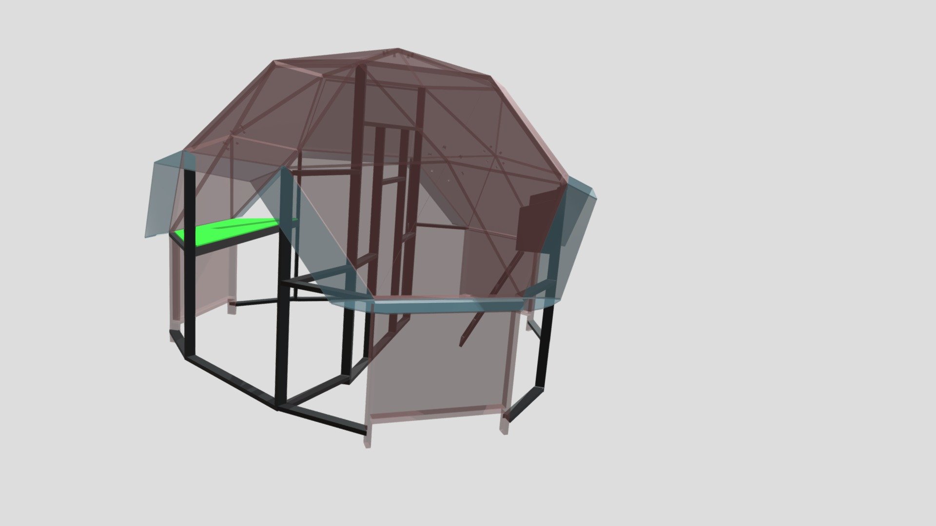 dome chicken coop 3D model by joyinstech [d658d65] Sketchfab