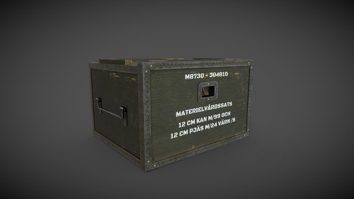 Swedish Military Large Box 3D Model