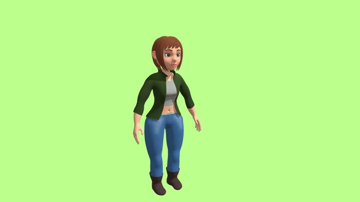 Girl character 3D Model