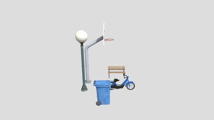 Props Scene 3D Model
