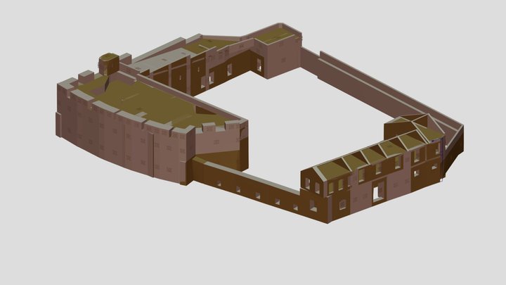 Larnaca Castle 3D 3D Model