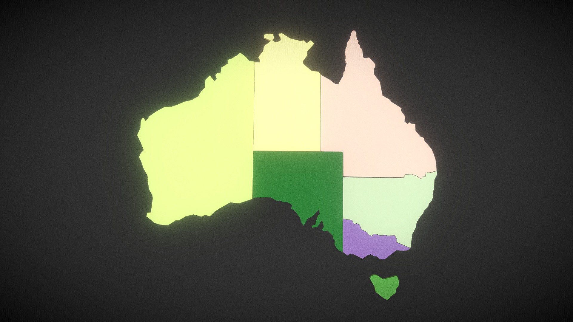 Australia Map - Low Poly