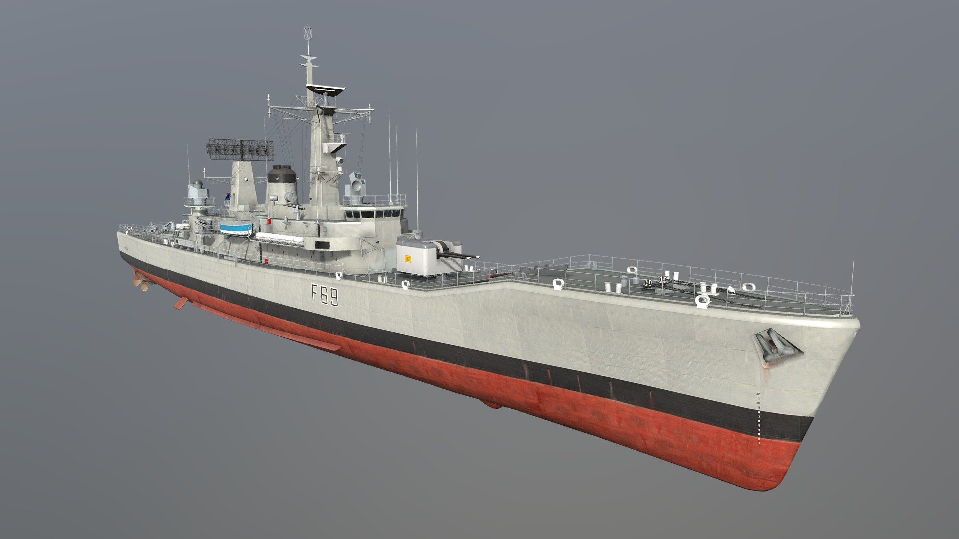 Hms Leander Class Frigate Type 12i Buy Royalty Free 3d Model By Tim