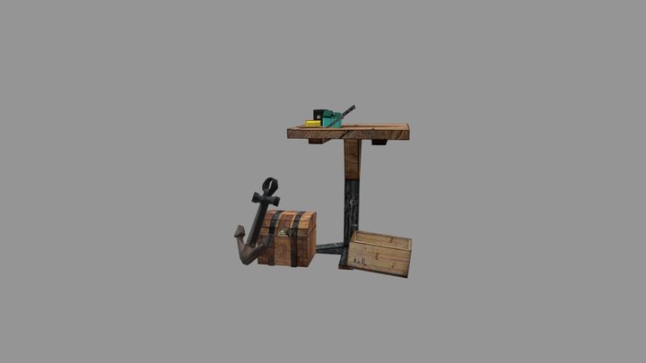 By The Ocean - Model 2 More detailed props 3D Model