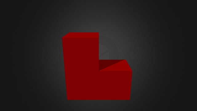 PUZZLE CUBE RED PART LH 3D Model